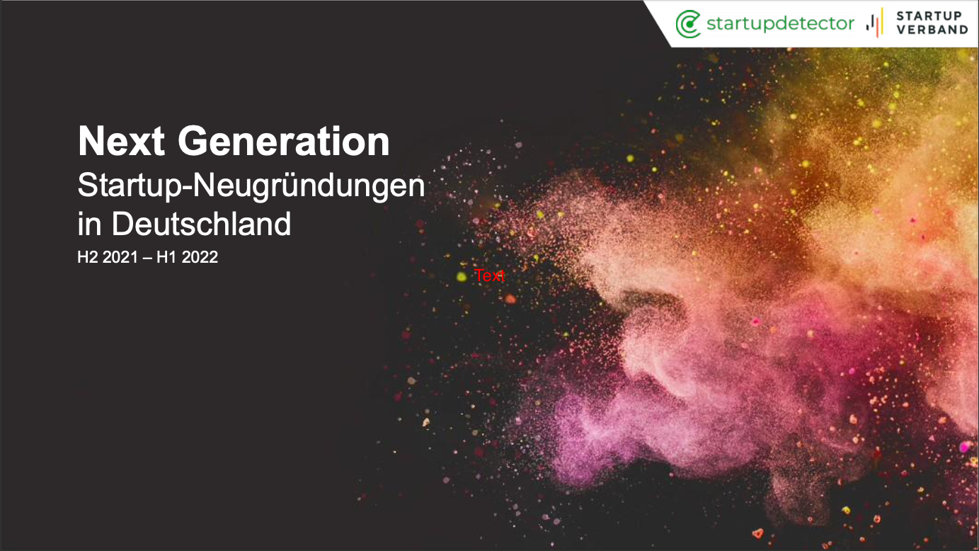 Next Generation Startup-Neugründungen in Deutschland